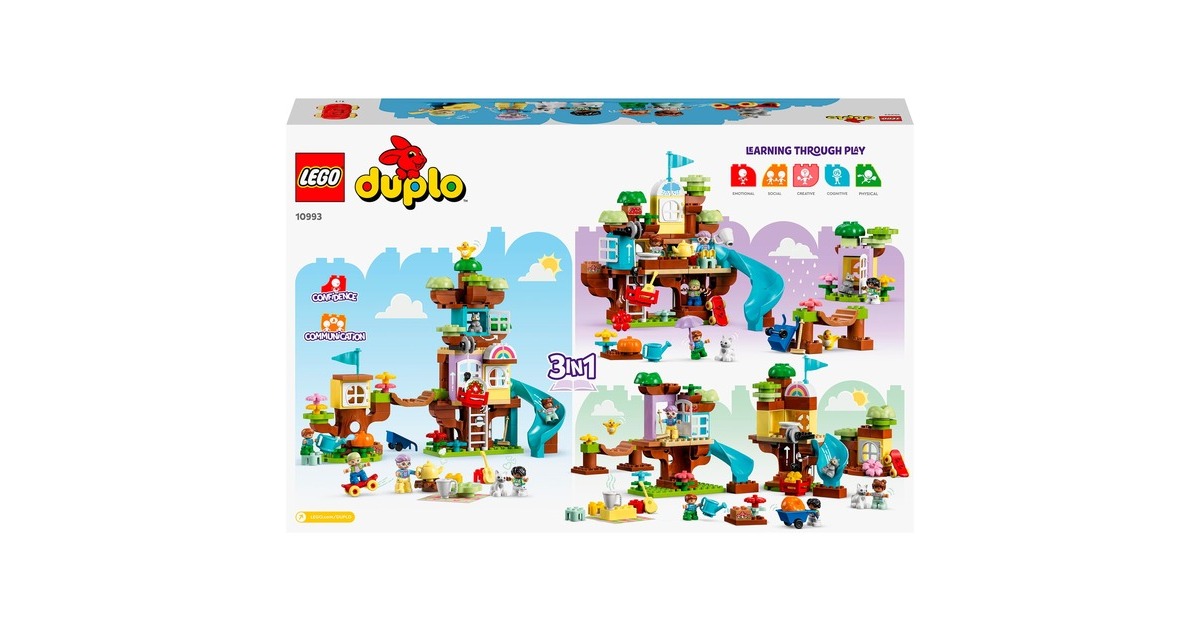LEGO 10993 DUPLO 3-in-1-Baumhaus, Konstruktionsspielzeug