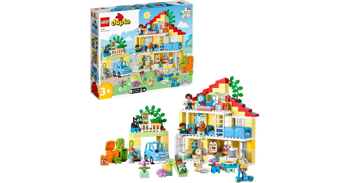 LEGO 10994 DUPLO 3-in-1-Familienhaus, Konstruktionsspielzeug