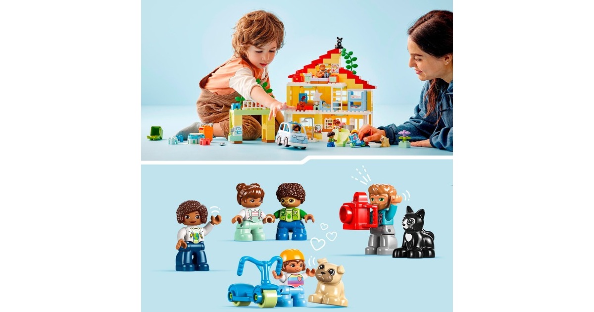 LEGO 10994 DUPLO 3-in-1-Familienhaus, Konstruktionsspielzeug
