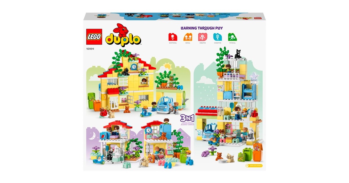LEGO 10994 DUPLO 3-in-1-Familienhaus, Konstruktionsspielzeug