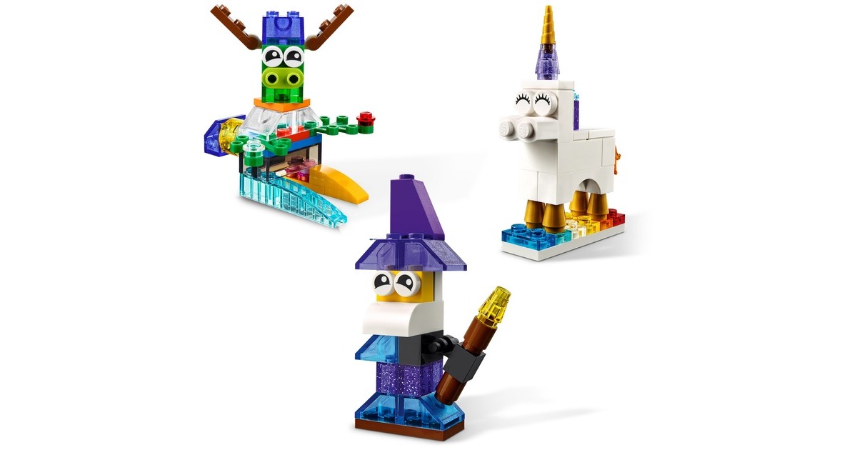 LEGO 11013 Classic Kreativ-Bauset mit durchsichtigen Steinen, Konstruktionsspielzeug