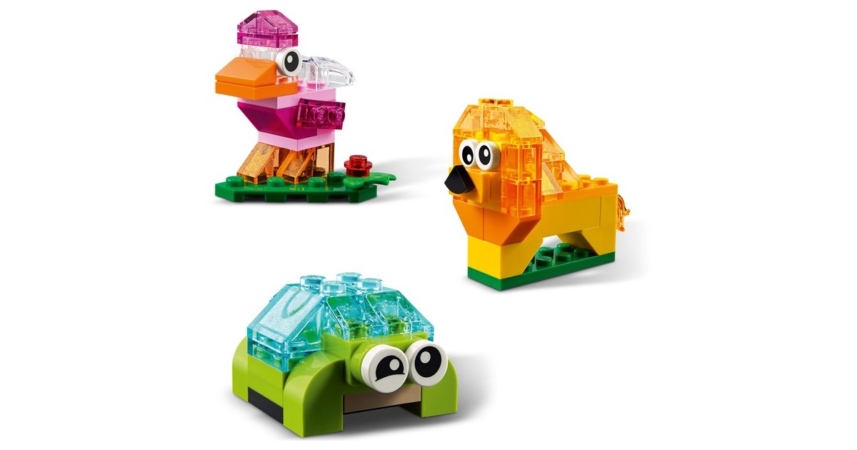 LEGO 11013 Classic Kreativ-Bauset mit durchsichtigen Steinen, Konstruktionsspielzeug
