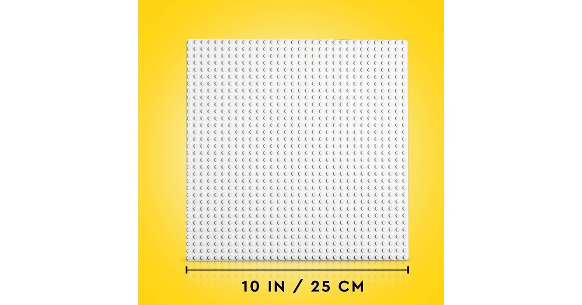 LEGO 11026 Classic Weiße Bauplatte, Konstruktionsspielzeug(weiß, Quadratische Grundplatte mit 32x32 Noppen)