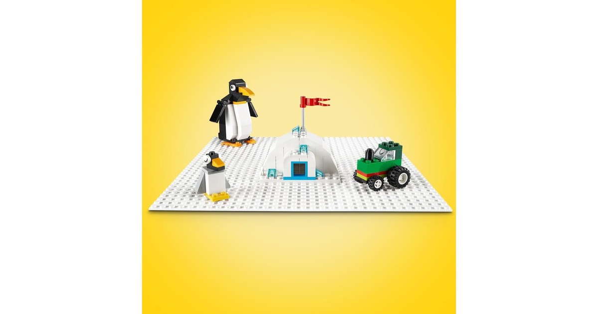 LEGO 11026 Classic Weiße Bauplatte, Konstruktionsspielzeug(weiß, Quadratische Grundplatte mit 32x32 Noppen)