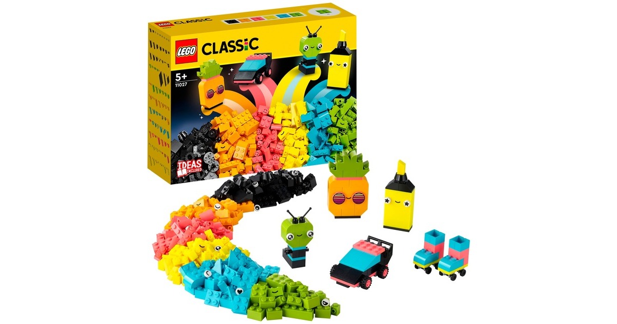 LEGO 11027 Classic Neon Kreativ-Bauset, Konstruktionsspielzeug