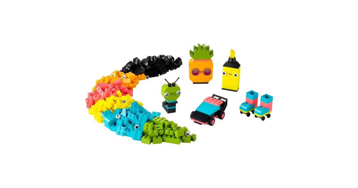 LEGO 11027 Classic Neon Kreativ-Bauset, Konstruktionsspielzeug