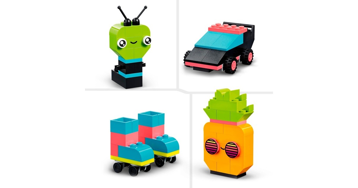 LEGO 11027 Classic Neon Kreativ-Bauset, Konstruktionsspielzeug
