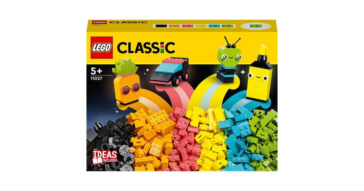 LEGO 11027 Classic Neon Kreativ-Bauset, Konstruktionsspielzeug
