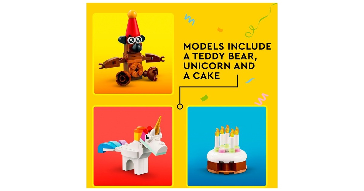 LEGO 11029 Classic Party Kreativ-Bauset, Konstruktionsspielzeug