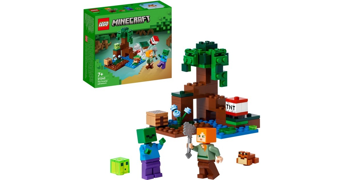 LEGO 21240 Minecraft Das Sumpfabenteuer, Konstruktionsspielzeug