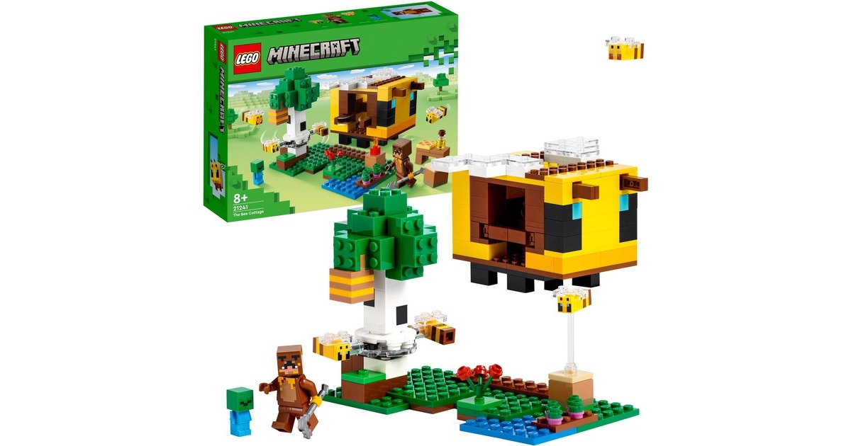 LEGO 21241 Minecraft Das Bienenhäuschen, Konstruktionsspielzeug