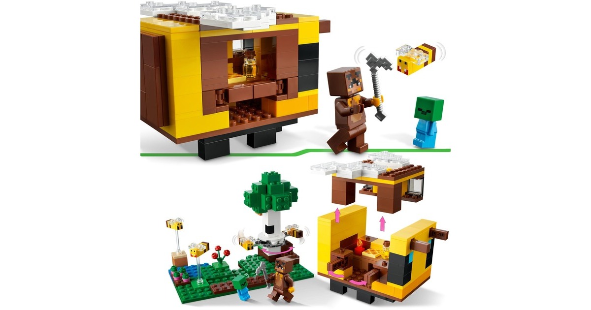 LEGO 21241 Minecraft Das Bienenhäuschen, Konstruktionsspielzeug