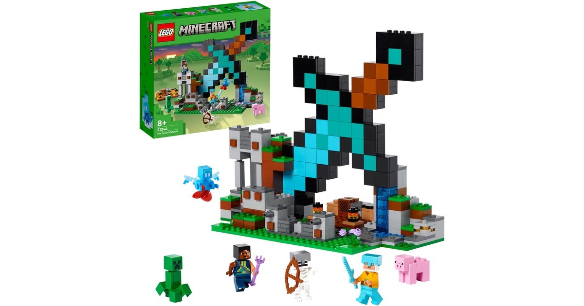 LEGO 21244 Minecraft Der Schwert-Außenposten, Konstruktionsspielzeug
