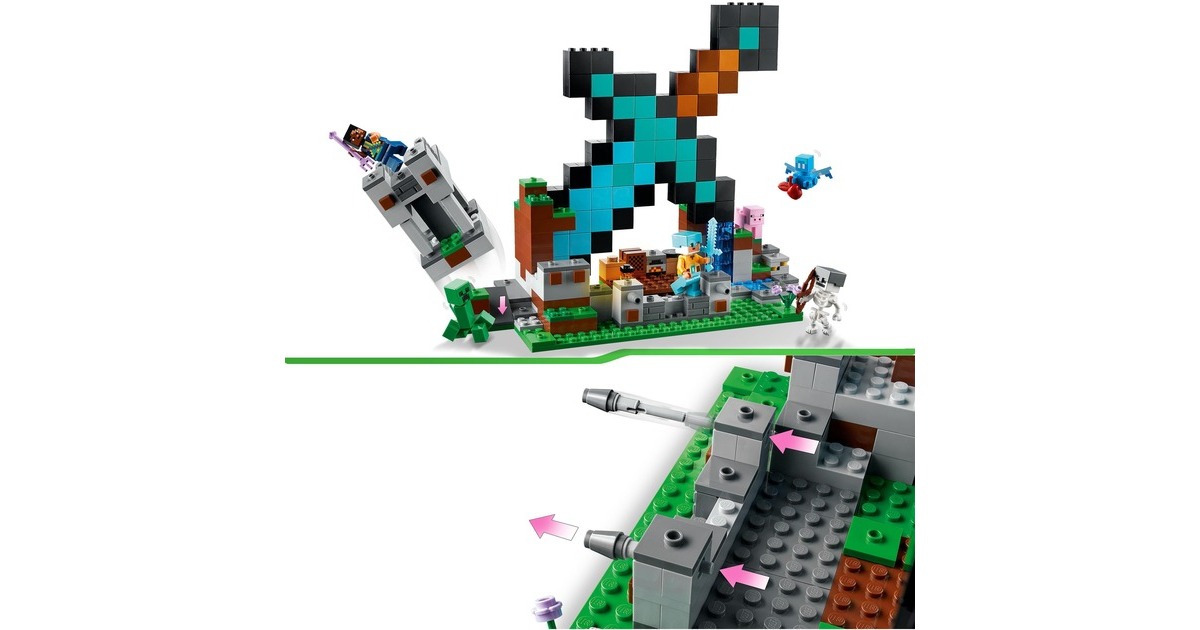LEGO 21244 Minecraft Der Schwert-Außenposten, Konstruktionsspielzeug
