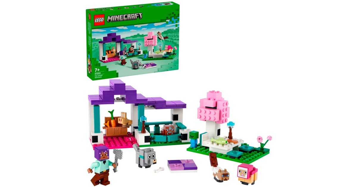 LEGO 21253 Minecraft Das Tierheim, Konstruktionsspielzeug