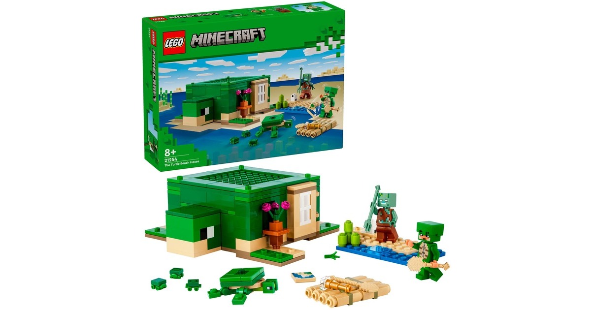 LEGO 21254 Minecraft Das Schildkrötenstrandhaus, Konstruktionsspielzeug