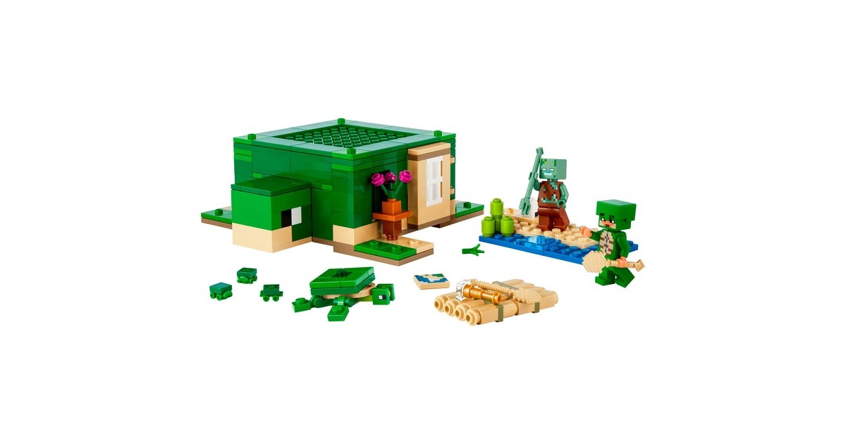 LEGO 21254 Minecraft Das Schildkrötenstrandhaus, Konstruktionsspielzeug