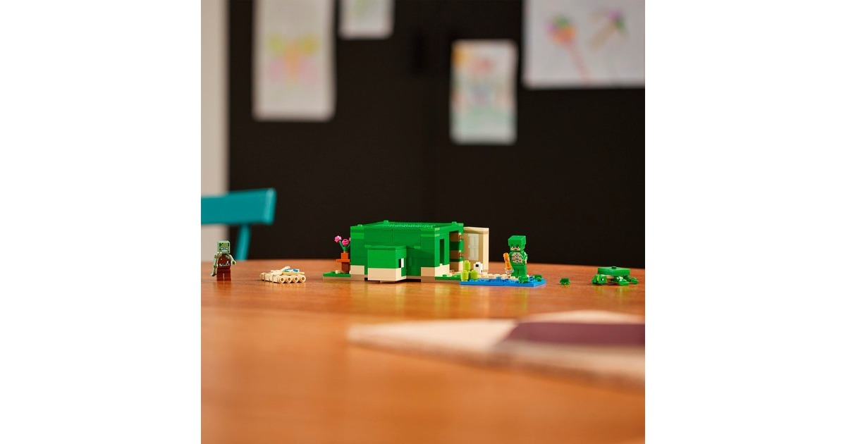 LEGO 21254 Minecraft Das Schildkrötenstrandhaus, Konstruktionsspielzeug
