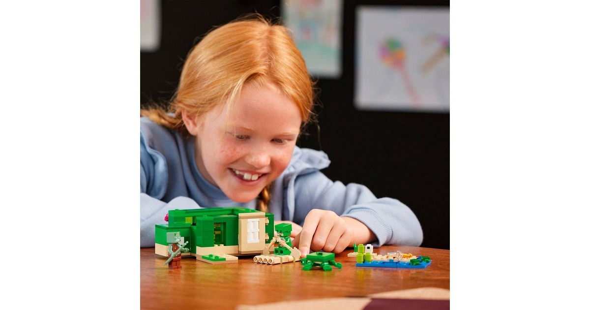 LEGO 21254 Minecraft Das Schildkrötenstrandhaus, Konstruktionsspielzeug