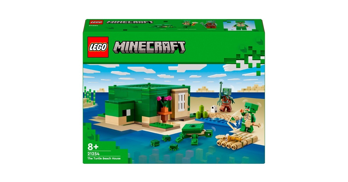 LEGO 21254 Minecraft Das Schildkrötenstrandhaus, Konstruktionsspielzeug