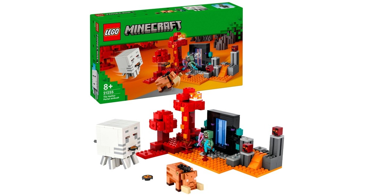 LEGO 21255 Minecraft Hinterhalt am Netherportal, Konstruktionsspielzeug
