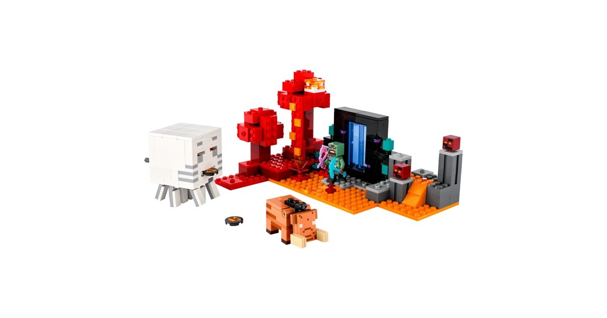 LEGO 21255 Minecraft Hinterhalt am Netherportal, Konstruktionsspielzeug