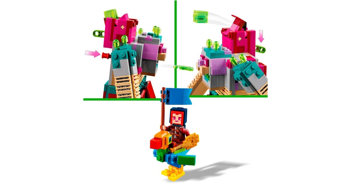 LEGO 21257 Minecraft Showdown mit dem Verschlinger, Konstruktionsspielzeug