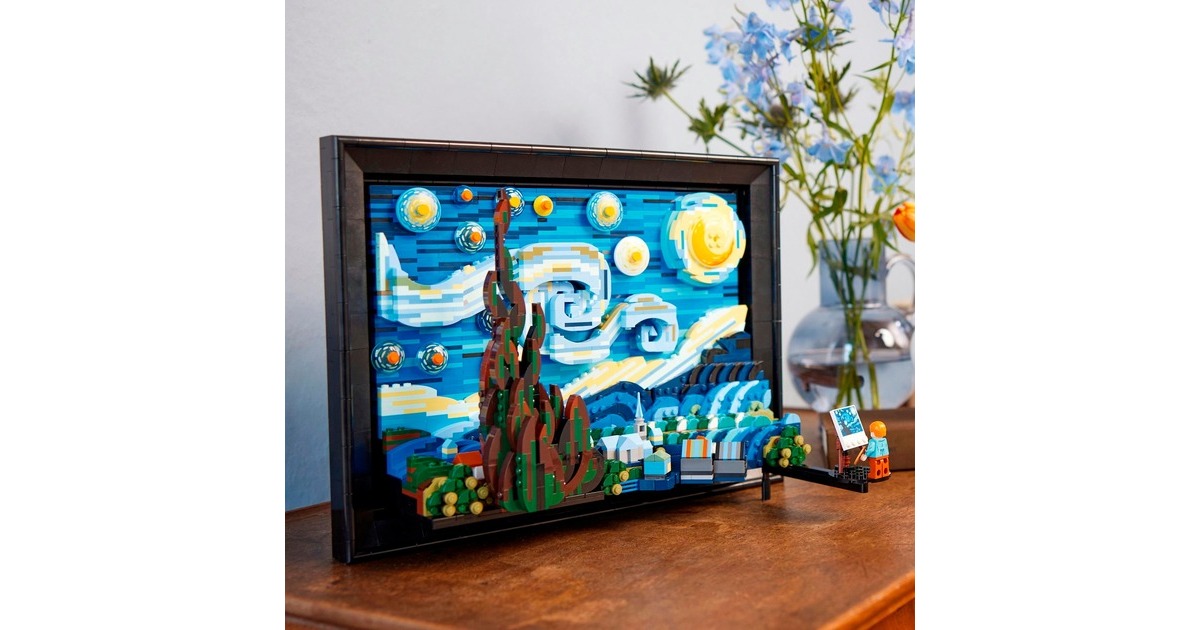 LEGO 21333 Ideas Vincent van Gogh – Sternennacht, Konstruktionsspielzeug(3D-Nachbildung des Meisterwerks von van Gogh)
