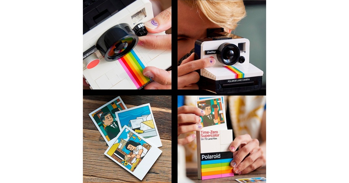 LEGO 21345 Ideas Polaroid OneStep SX-70 Sofortbildkamera, Konstruktionsspielzeug