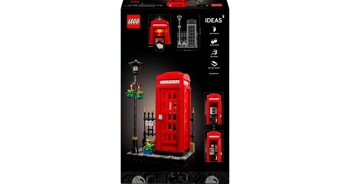 LEGO 21347 Ideas Rote Londoner Telefonzelle, Konstruktionsspielzeug