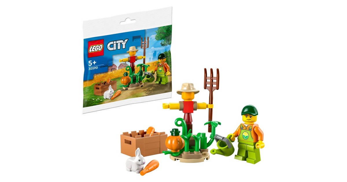 LEGO 30590 City Bauernhofgarten mit Vogelscheuche, Konstruktionsspielzeug