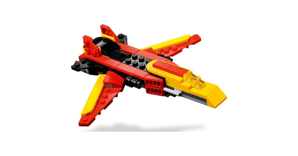 LEGO 31124 Creator 3-in-1 Super-Mech, Konstruktionsspielzeug(Roboter, Drache Figur, Flugzeug)