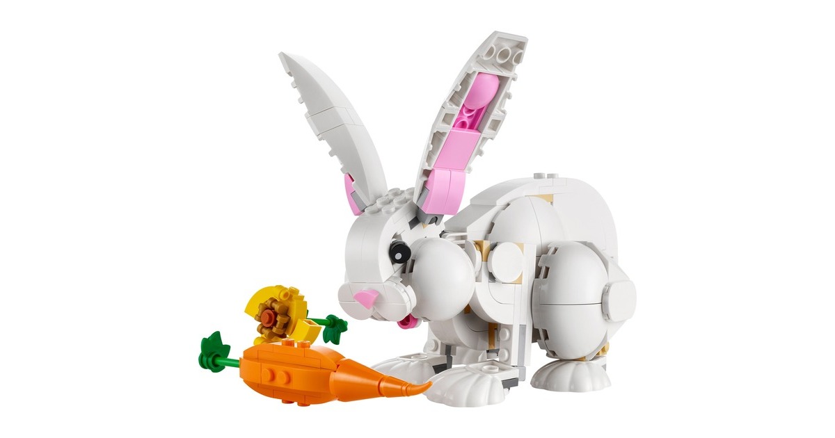 LEGO 31133 Creator 3-in-1 Weißer Hase, Konstruktionsspielzeug