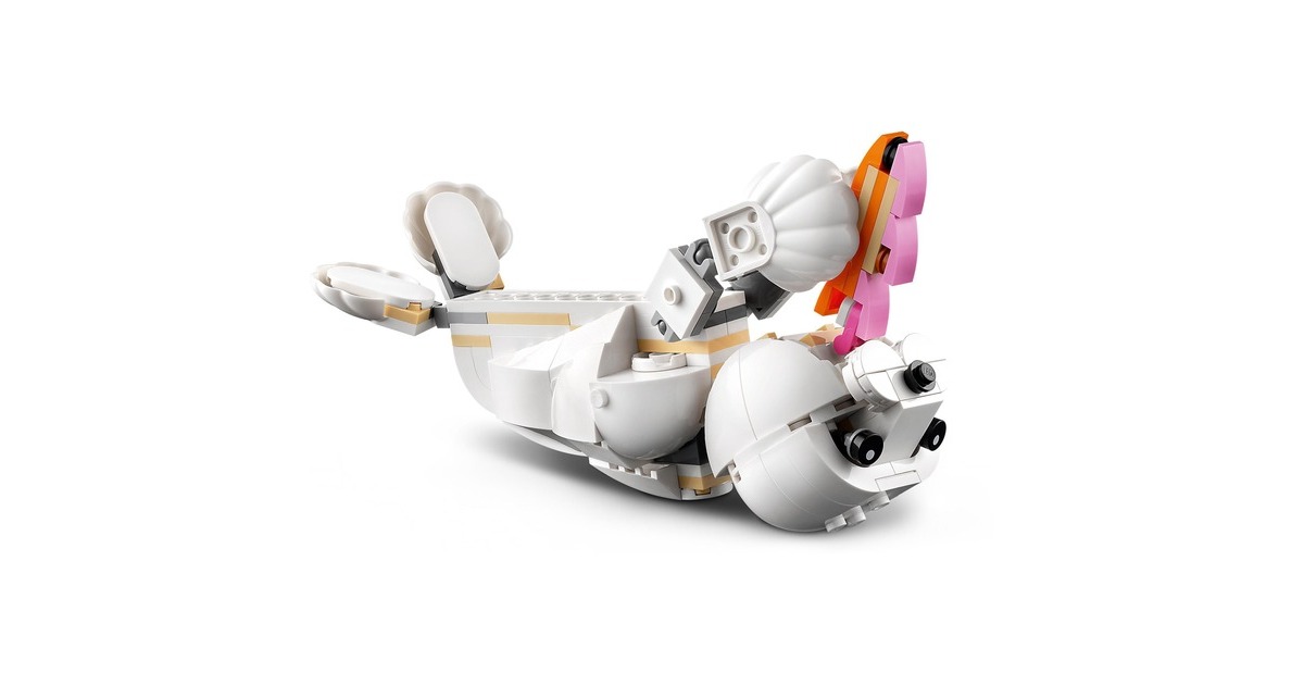 LEGO 31133 Creator 3-in-1 Weißer Hase, Konstruktionsspielzeug