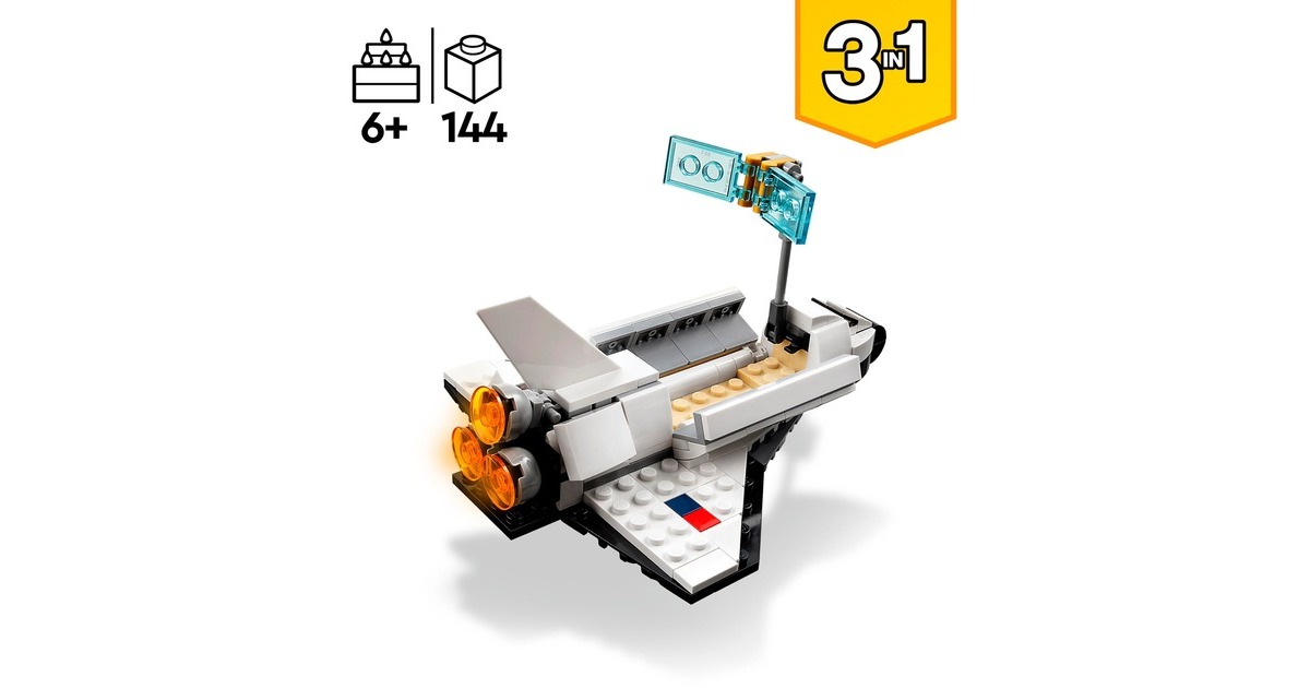 LEGO 31134 Creator 3-in-1 Spaceshuttle, Konstruktionsspielzeug