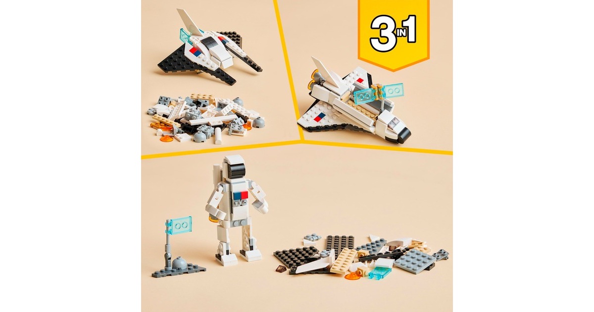 LEGO 31134 Creator 3-in-1 Spaceshuttle, Konstruktionsspielzeug