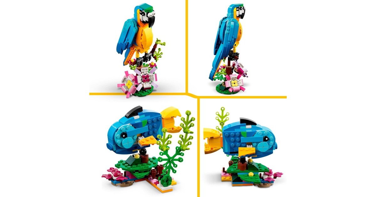 LEGO 31136 Creator 3-in-1 Exotischer Papagei, Konstruktionsspielzeug