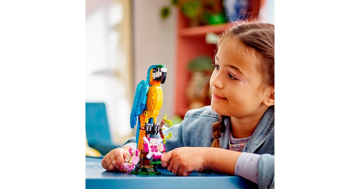 LEGO 31136 Creator 3-in-1 Exotischer Papagei, Konstruktionsspielzeug