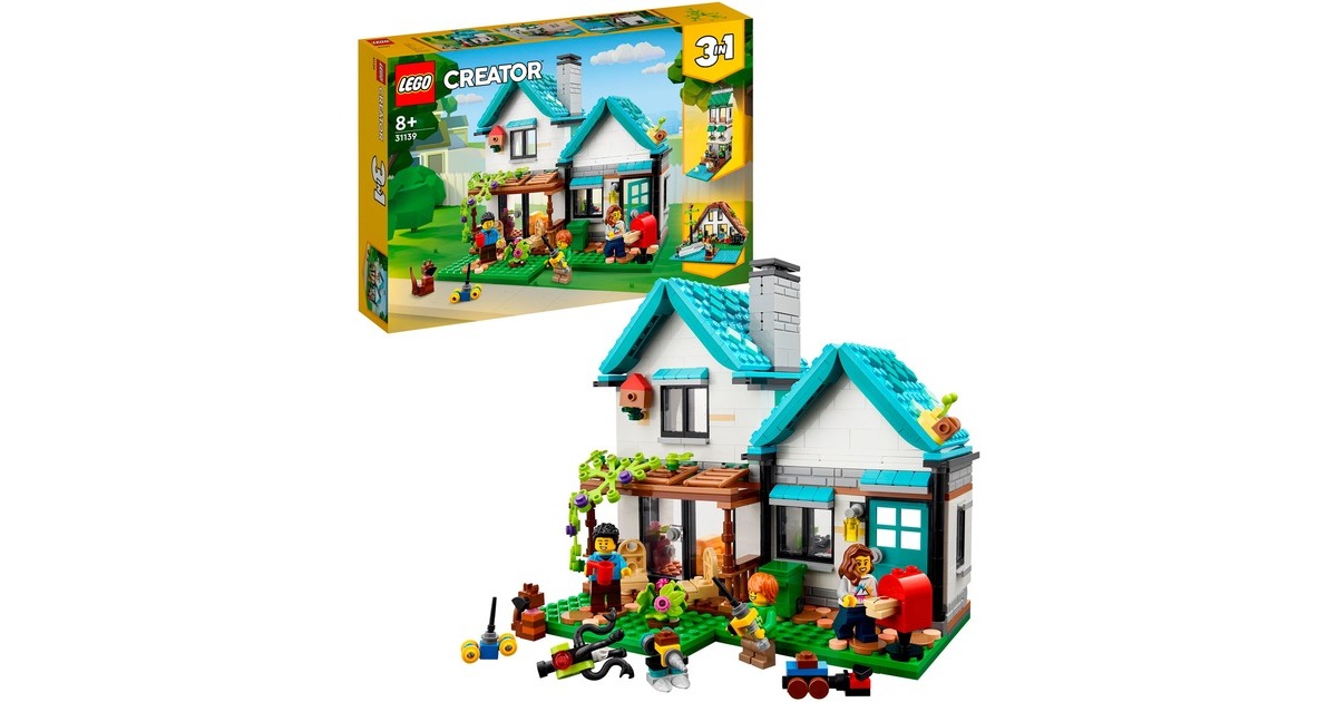 LEGO 31139 Creator 3-in-1 Gemütliches Haus, Konstruktionsspielzeug