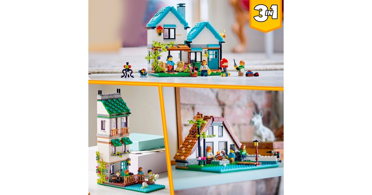 LEGO 31139 Creator 3-in-1 Gemütliches Haus, Konstruktionsspielzeug
