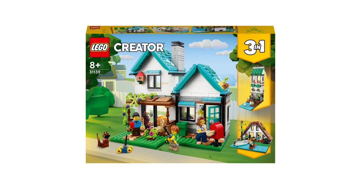 LEGO 31139 Creator 3-in-1 Gemütliches Haus, Konstruktionsspielzeug