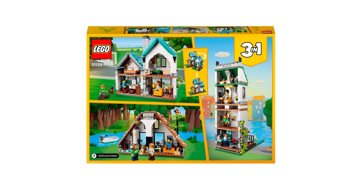 LEGO 31139 Creator 3-in-1 Gemütliches Haus, Konstruktionsspielzeug