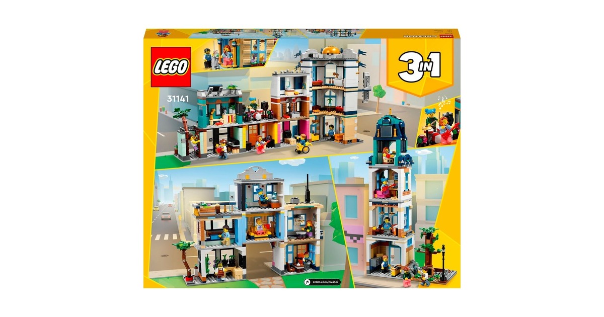 LEGO 31141 Creator 3-in-1 Hauptstraße, Konstruktionsspielzeug