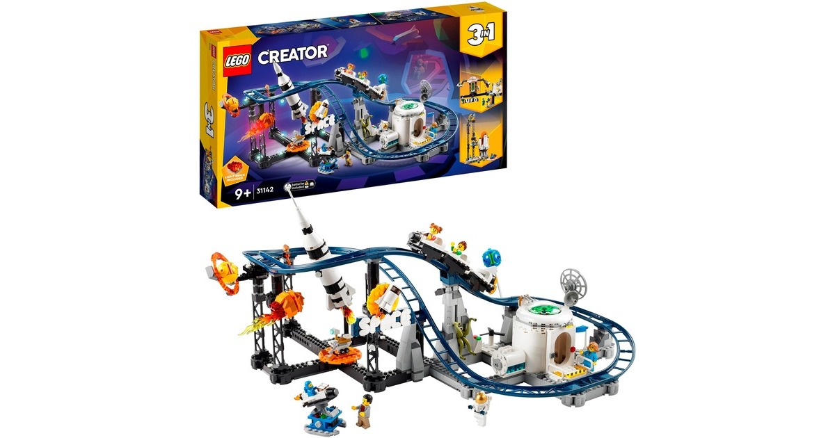 LEGO 31142 Creator 3-in-1 Weltraum-Achterbahn, Konstruktionsspielzeug