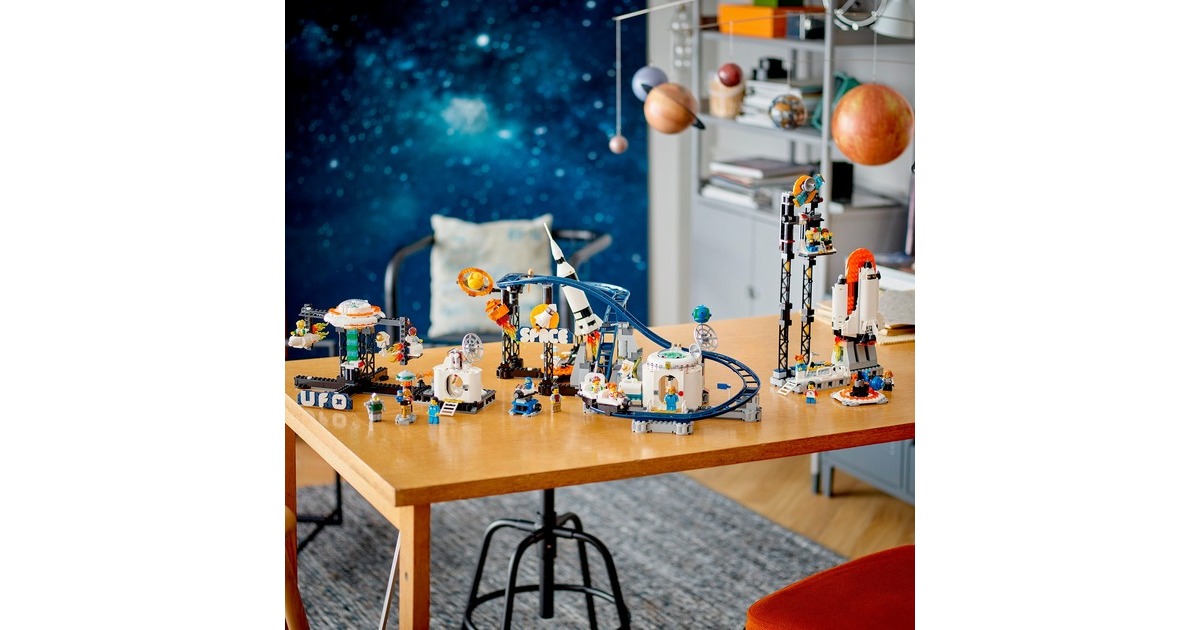 LEGO 31142 Creator 3-in-1 Weltraum-Achterbahn, Konstruktionsspielzeug