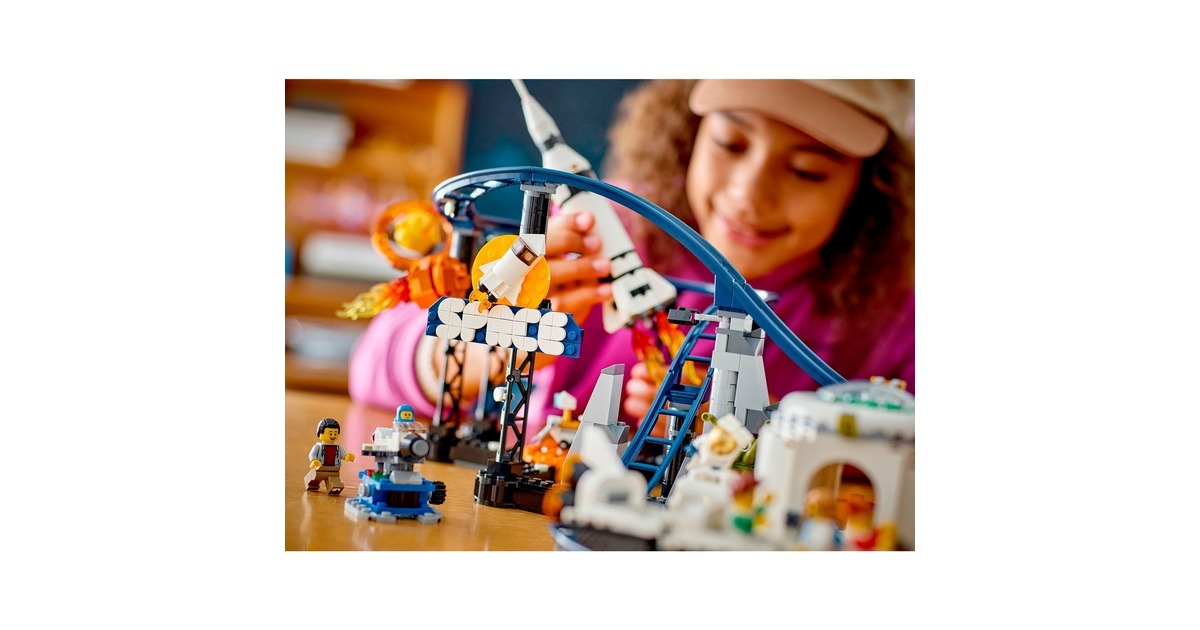 LEGO 31142 Creator 3-in-1 Weltraum-Achterbahn, Konstruktionsspielzeug