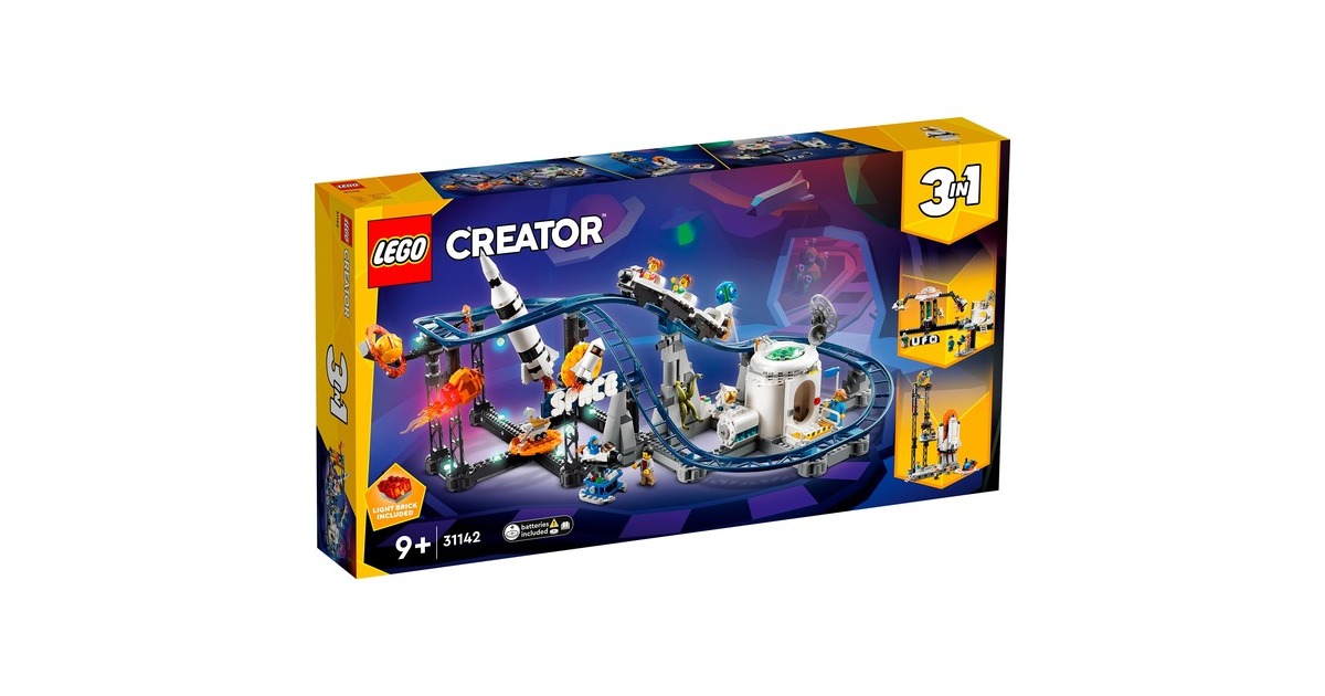 LEGO 31142 Creator 3-in-1 Weltraum-Achterbahn, Konstruktionsspielzeug