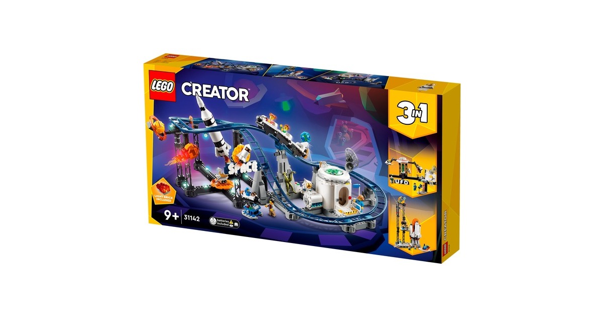 LEGO 31142 Creator 3-in-1 Weltraum-Achterbahn, Konstruktionsspielzeug