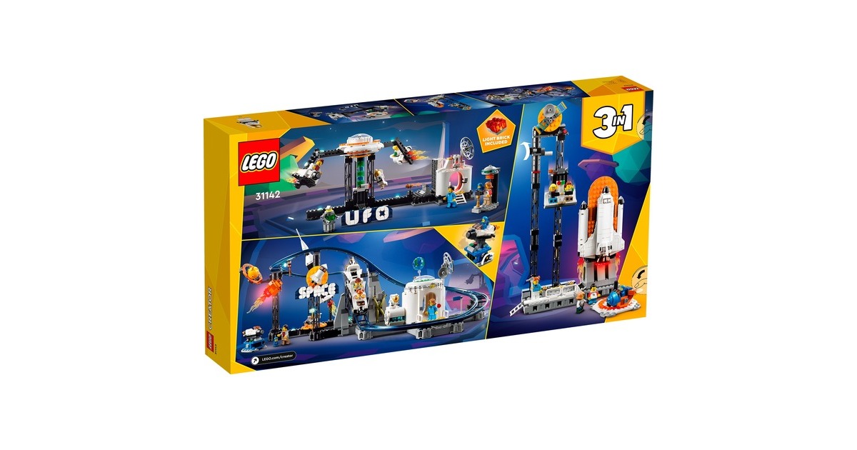 LEGO 31142 Creator 3-in-1 Weltraum-Achterbahn, Konstruktionsspielzeug