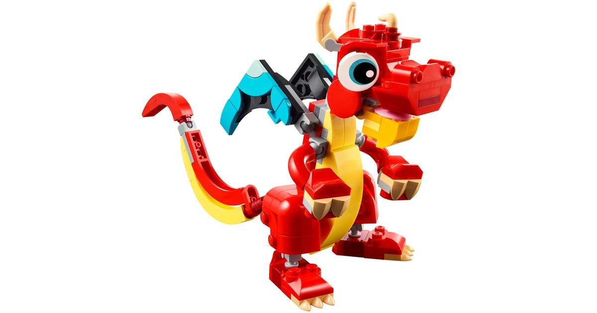LEGO 31145 Creator 3-in-1 Roter Drache, Konstruktionsspielzeug